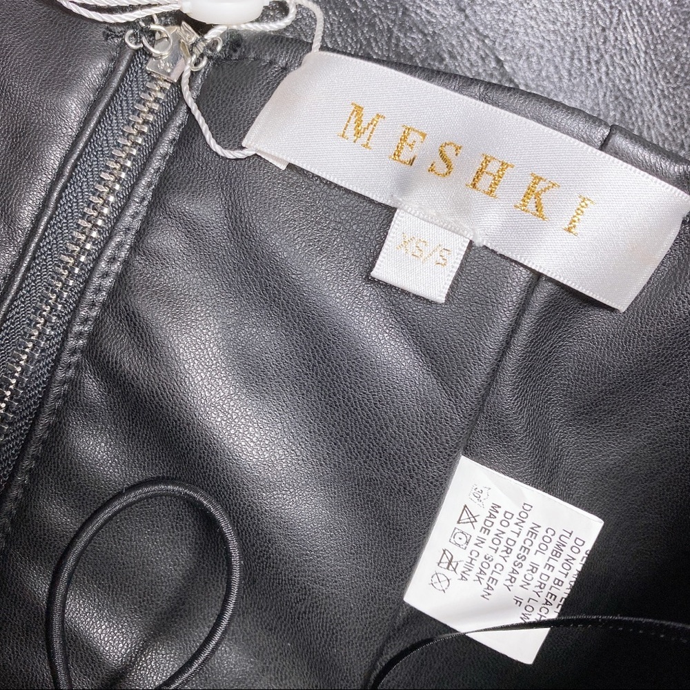Meshki Faux Leather Zip Up Lace Up Corset - Picture 11 of 13